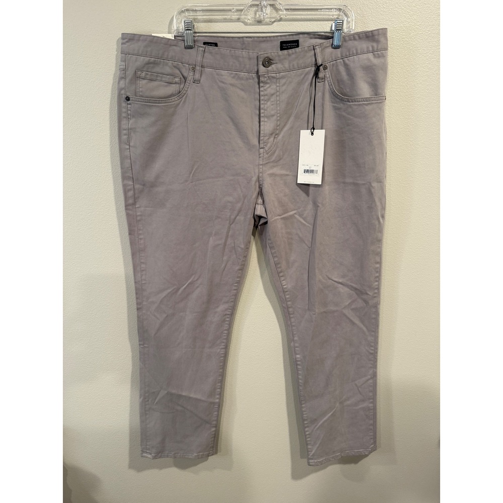 7 Diamonds Clifton Slim Straight Mens Gray Chinos Pants Size 40x30